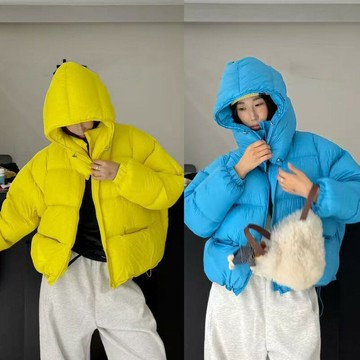 【巴黎精品】現貨+預購頂級真羽絨外套90%鴨絨羽絨衣秋冬外套保暖上衣大碼休閒女裝-連帽泡芙休閒4色a1lr79