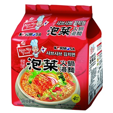 [家速配]KORMOSA 泡菜火鍋湯麵(包) 110g x 4包