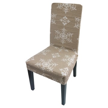 J&N 圖騰米蘭餐椅套 98%聚酯纖維  咖啡色  40 x 45 x 8cm  1件