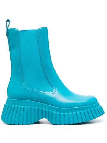 Camper - 70mm mid-heel ankle boots - women - Leather/Recycled Polyester/Polyethylene vinyl acetate (PEVA) - 37 - Blue