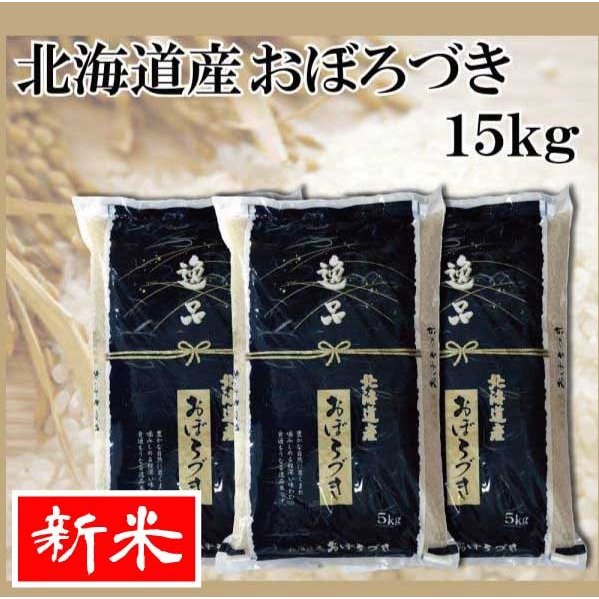 お米　おぼろづき　15kg(5kg×3)　送料無料 令和5年産　北海道から直送します！