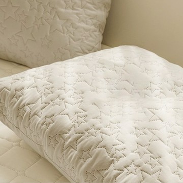 The Zari 細纖微絎縫枕套  70 x 50cm  拿鐵奶白  2個