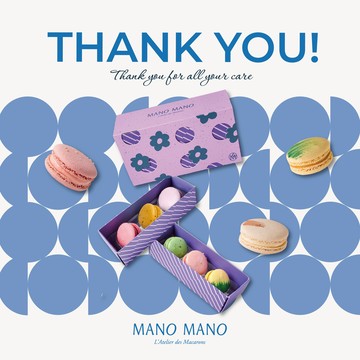 【感謝有你】MANO MANO 經典手工馬卡龍禮盒｜6入花花