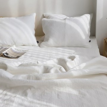 eightroom 柔軟純棉水洗顏料襯裡絎縫墊 Super Single  SS  Ivory