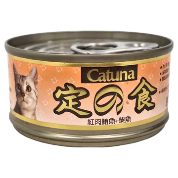 Catuna 定食貓罐 紅肉鮪魚+柴魚  紅肉鮪魚 + 柴魚  80g  24罐