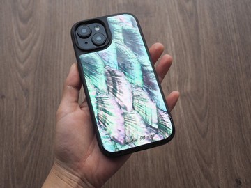 白色 珍珠母貝 手工手機殼 適用iPhone16,15,14,13,12,11 Pro Max