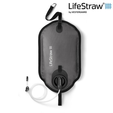 LifeStraw Peak 頂峰軟式水袋 8L｜深灰 (過濾水袋 濾心 露營 團體旅行 房車旅行 野外求生)