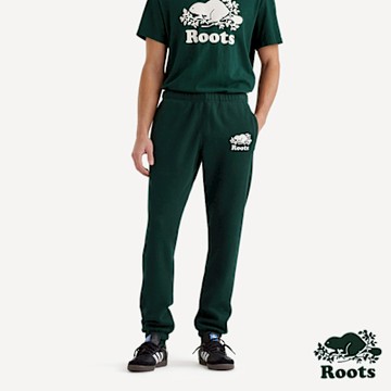 Roots 男裝-ORIGINAL 棉褲-深綠色