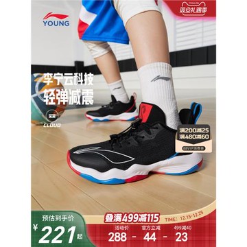 李寧兒童專業籃球鞋少兒專用春秋款透氣青少年音速訓練實戰運動鞋