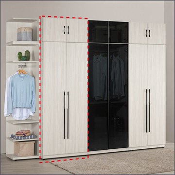 2.7尺被櫥式單吊(衣櫥+被櫃) 收納衣櫃 拉門衣櫥 【149B10274】Leader傢居館149-258+A069