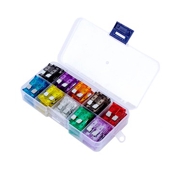 ETShop 大型汽車保險絲 10種 x 10p + 收納盒套組  1套