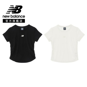 [New Balance]側邊抓皺修身短袖上衣_女性_黑色_WT62Q1YNBK 版型正常