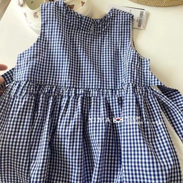 韓國童裝2025夏季女童洋氣格子連衣裙女寶寶背心裙兒童純棉裙子