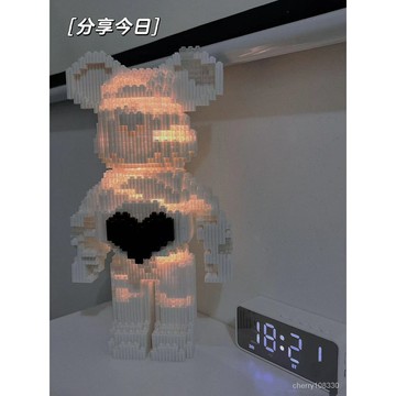 【桃園-出貨】网红暴力熊兼容乐高积木儿童益智玩具拼图3d立体生日礼物送女生