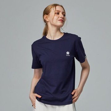 moz瑞典 駝鹿 仲夏之夢 舒適柔棉 100%純棉短T-藏青(亞洲版)女款