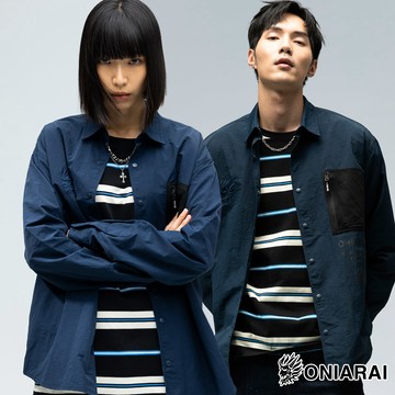 【買1送1】極致戶外口袋寬鬆長袖襯衫 - BLUE WAY 鬼洗い