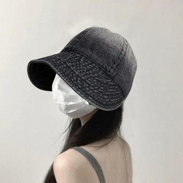 胖胖美依 棒球帽 沙灘帽 太陽帽 漁夫帽大頭圍魚夫帽夏季水洗牛仔防曬遮陽趙露思同款適合大圓臉-3563.