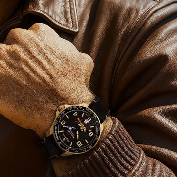 elegantsis 愛樂時 Flying Tigers 飛虎隊2.0 限量 青銅機械錶 套錶 新年開運 送禮推薦-黑 ELJX42AS-FT2.0-9B01LC