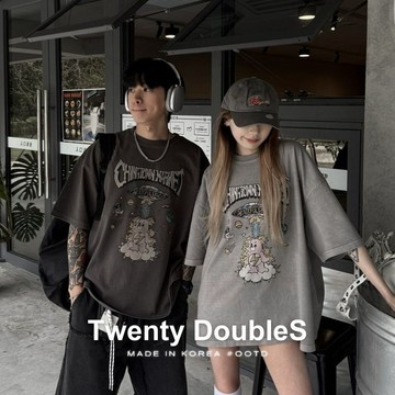 【20ss_select】重磅水洗工藝 閃電熊熊寬大T 男生短袖 女生短袖 情侶衣 短T 寬鬆上衣 T恤 夏季短袖 上衣