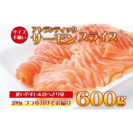 ふるさと納税 アトランティックサーモン 600g（200g×3）訳あり サイズ不揃い 小分け 便利 期間限定 大阪府泉佐野市