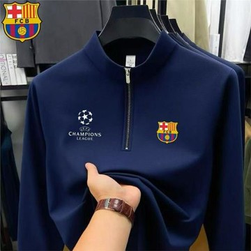 2425巴薩足球訓練服運動速干健身反光跑步服連帽外套