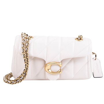 COACH 專櫃款TABBY20 菱格絎縫設計單肩/斜背包(白色)