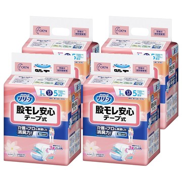 Relief 日本原裝進口 防漏安心黏貼式紙尿褲 男女適用  L碼  4個  13片