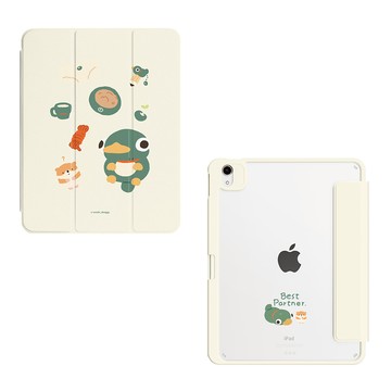 【插畫家聯名】嗚比的朋友最棒的夥伴強悍磁吸iPad三折/Y折保護殼