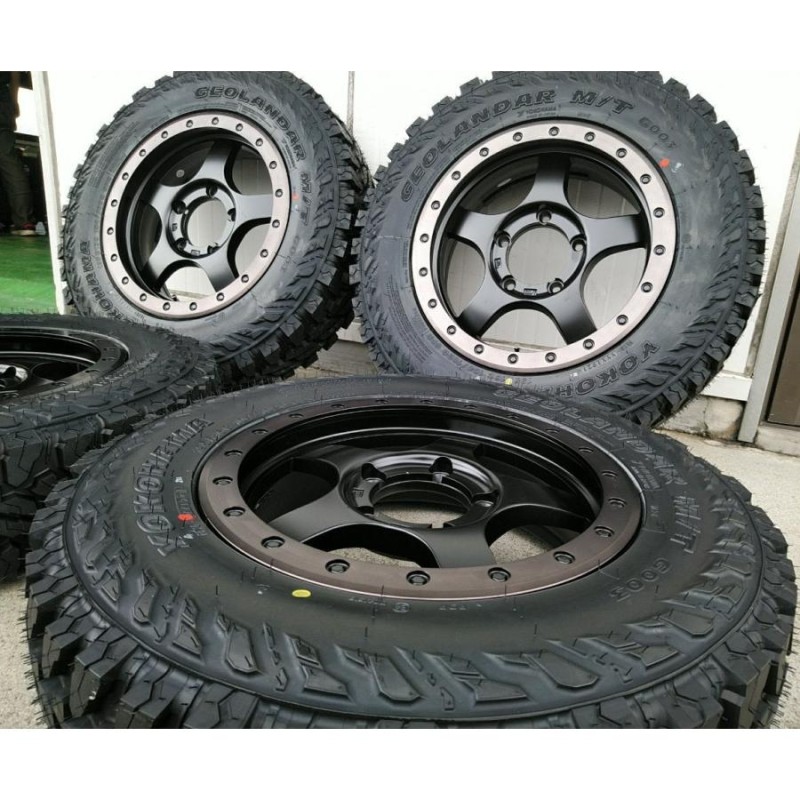 サマータイヤ ヨコハマ ジオランダー MT G003 185/85R16 ジムニー JB64 JB23 JA12 JA11 タイヤホイールセット  16インチ BDX05 | LINEショッピング