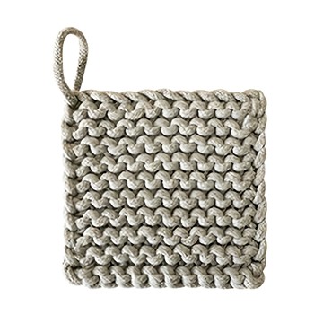 WARM HOUSE DECOR 暖&和家居 加厚編織小杯墊 W0150  12 x 12cm  淺灰色  2個