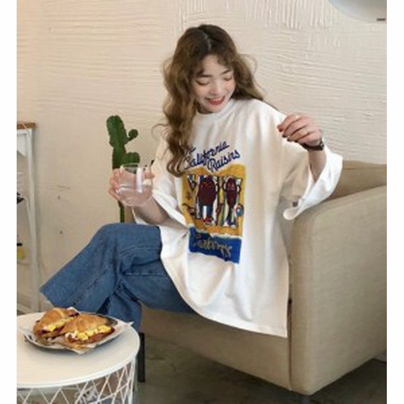 プリント キャラクター ビッグ Tシャツ レディース オーバーサイズ Tシャツ アメカジ プリント ビッグシルエット T 夏トップス 韓国 オ 通販 Lineポイント最大1 0 Get Lineショッピング