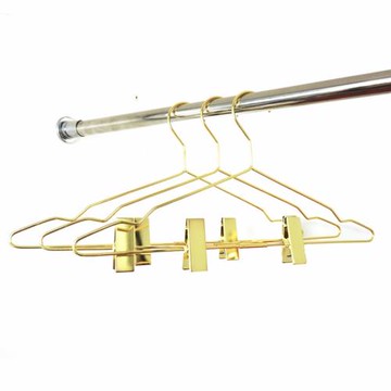 ins褲架北歐風玫瑰金褲夾家用金色簡約褲子掛金屬家居服裝店衣架