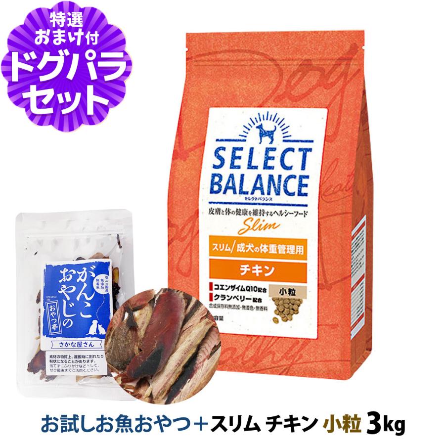 セレクトバランス ドッグフード スリム チキン 小粒3kg ＋国産お魚厚