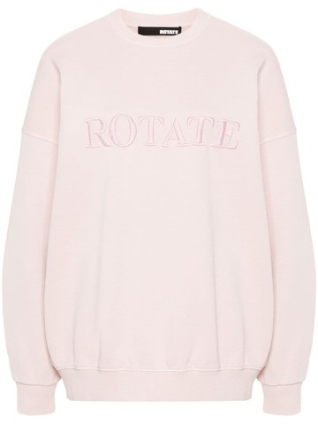 ROTATE BIRGER CHRISTENSEN - logo-embroidered sweatshirt - women - Organic Cotton - XS - Pink