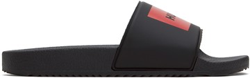 HUGO 黑色 Logo Strap 拖鞋