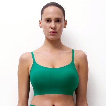 【Chantelle Lab】SoftStretch_U領Bralette無痕涼感無鋼圈內衣_(16A20_0FB寶石綠