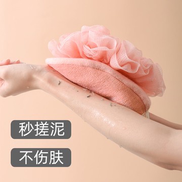 兒童搓澡神器后背寶寶不傷皮膚搓灰嬰兒家用搓泥洗澡巾搓背海綿女
