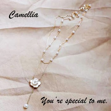 【傾戀】Camellia雙層流蘇鎖骨墜鍊