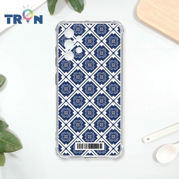 TRON 三星 A53 5G 幾何復古花磚C款 四角防摔載具殼 軟殼 手機殼