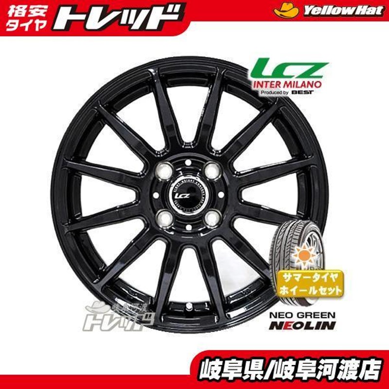 165/50R15 新品 夏タイヤホイール NEOLIN 165/50-15 LCZ012 ブラック ...