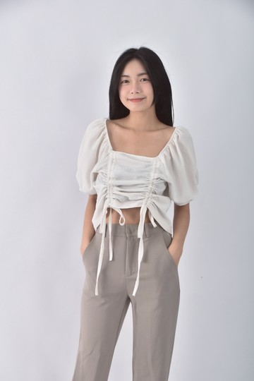 (S) miffy studio方領白色短袖上衣