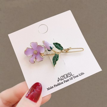 小清新邊夾發卡頭發夾花朵劉海夾一字夾少女側夾青蛙扣夾頂夾