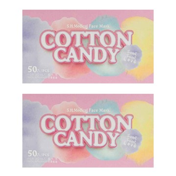 SH 上好生醫 醫療防護口罩 未滅菌  澎澎棉花糖 紫藤花 + 乾燥玫瑰 + 櫻花粉 + 鵝黃色 + 天空藍  50片  2盒