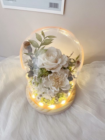永生花玻璃罩/開幕花禮/生日禮物/情人節