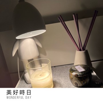 【美好時日】機器人香氛燈｜融蠟燈｜融燭燈｜三段調光｜香薰燈｜臥室氛圍燈｜個性擺件｜送鹵素燈泡｜台灣現貨
