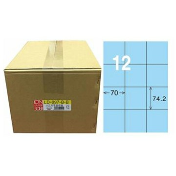 【龍德】A4三用電腦標籤 74.2x70mm 淺藍色 1000入 / 箱 LD-897-B-B【APP滿額下單4%點數(單一帳號最高1500點)】5/31止