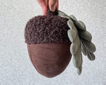 橡子玩具，橡實枕頭，橡實填充玩具，聖誕嬰兒禮物，林地裝飾