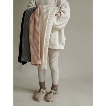 2025春秋季女孩洋氣打底褲女寶寶休閑褲子韓版洋氣時尚毛線褲長褲