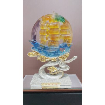 琉璃 一帆風順 退伍禮品 退休禮物 升遷送禮 喬遷賀禮 新婚禮物