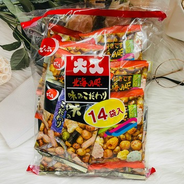 日本 傳六 北海之味 大人 綜合豆果子 341g 家庭包 大包裝 14袋入｜全店$299 全家取貨免運｜領券9折｜APP下單最高再賺22%點數⚡